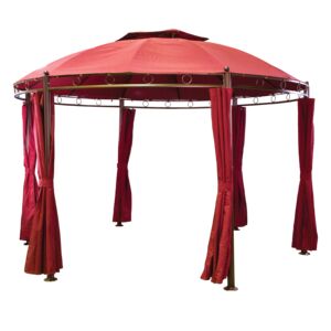 Gazebo with Steel Frame Red Gazebo with Steel Frame Red